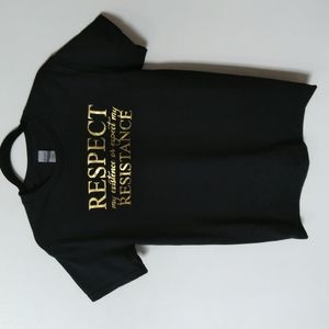 Respect Short Sleeve Crew Neck Black T-Shirt